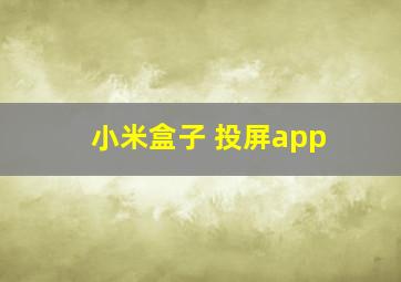 小米盒子 投屏app